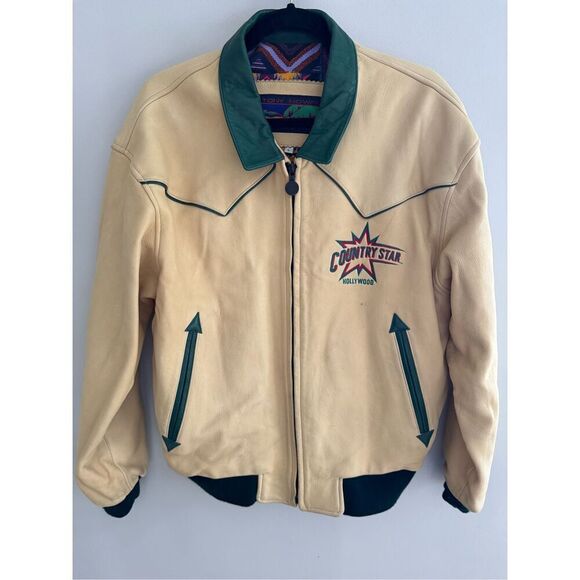 Tony Nowak Collection Country Star Hollywood Vintage Leather Retro Jacket, Large - Picture 5 of 12